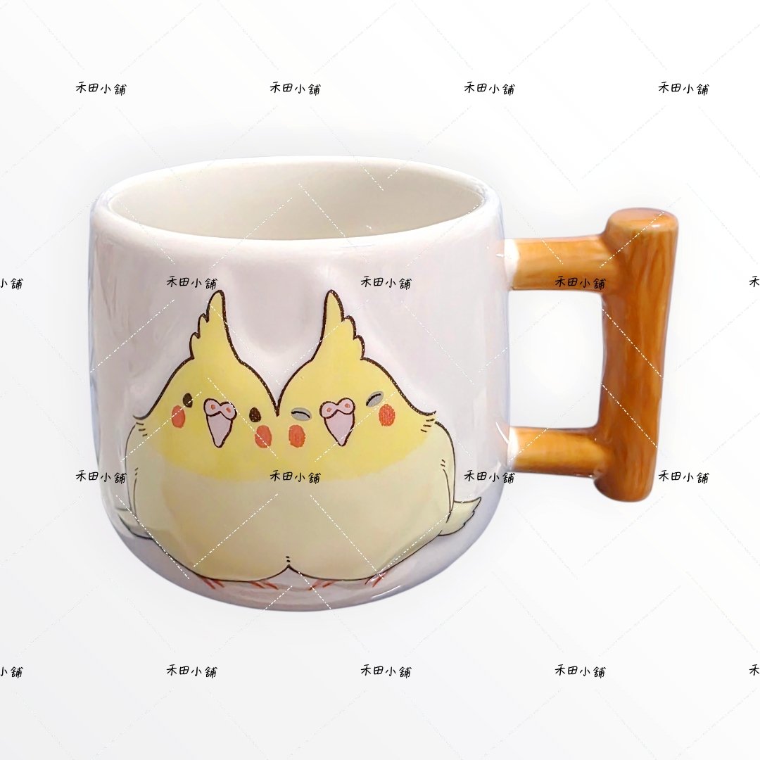 【現貨＋預購】日本直送｜長尾山雀 白文鳥 玄鳳鸚鵡 馬克杯約340g