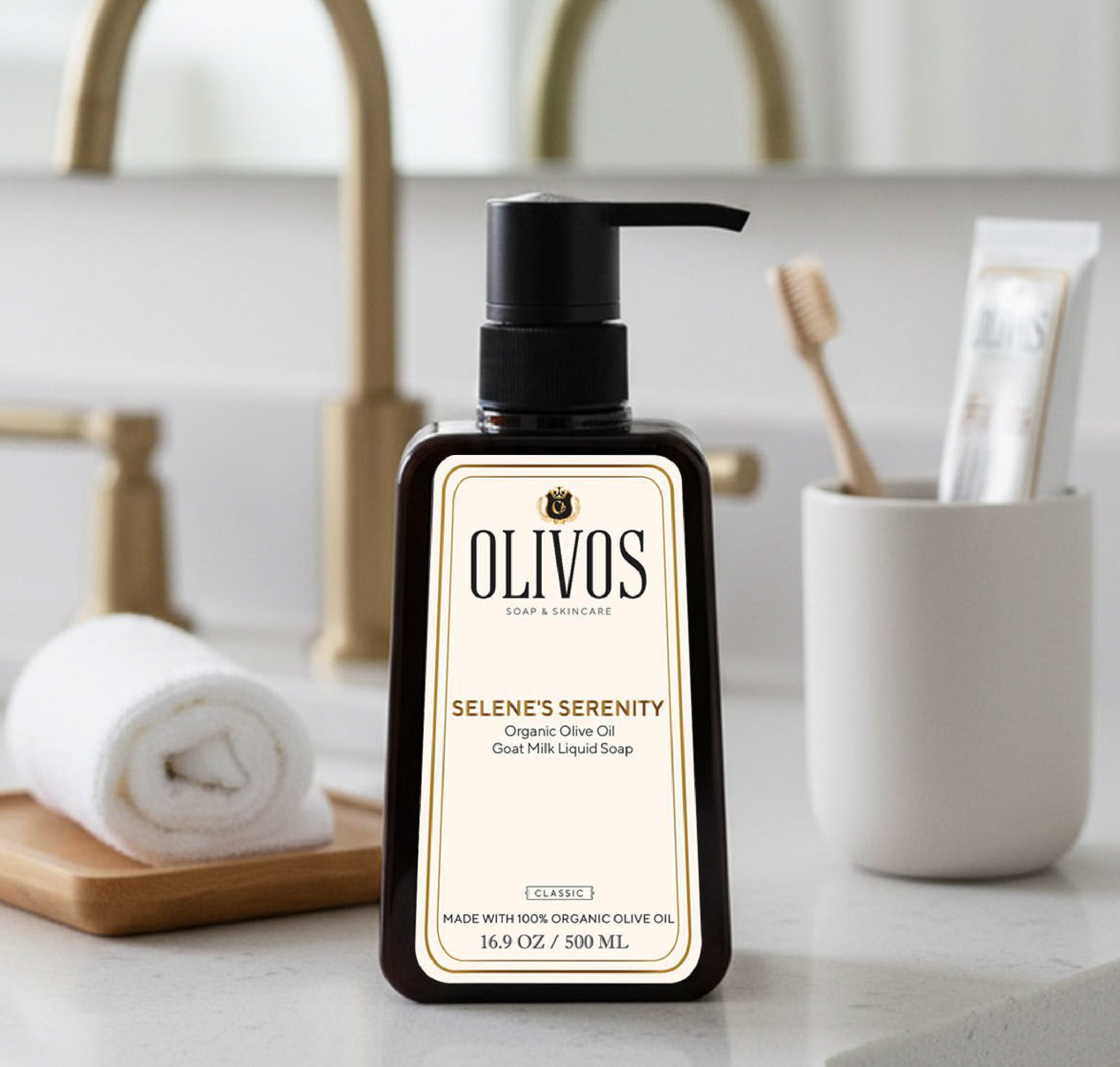 OLIVOS溫敏山羊奶有機橄欖果油液態皂500ml