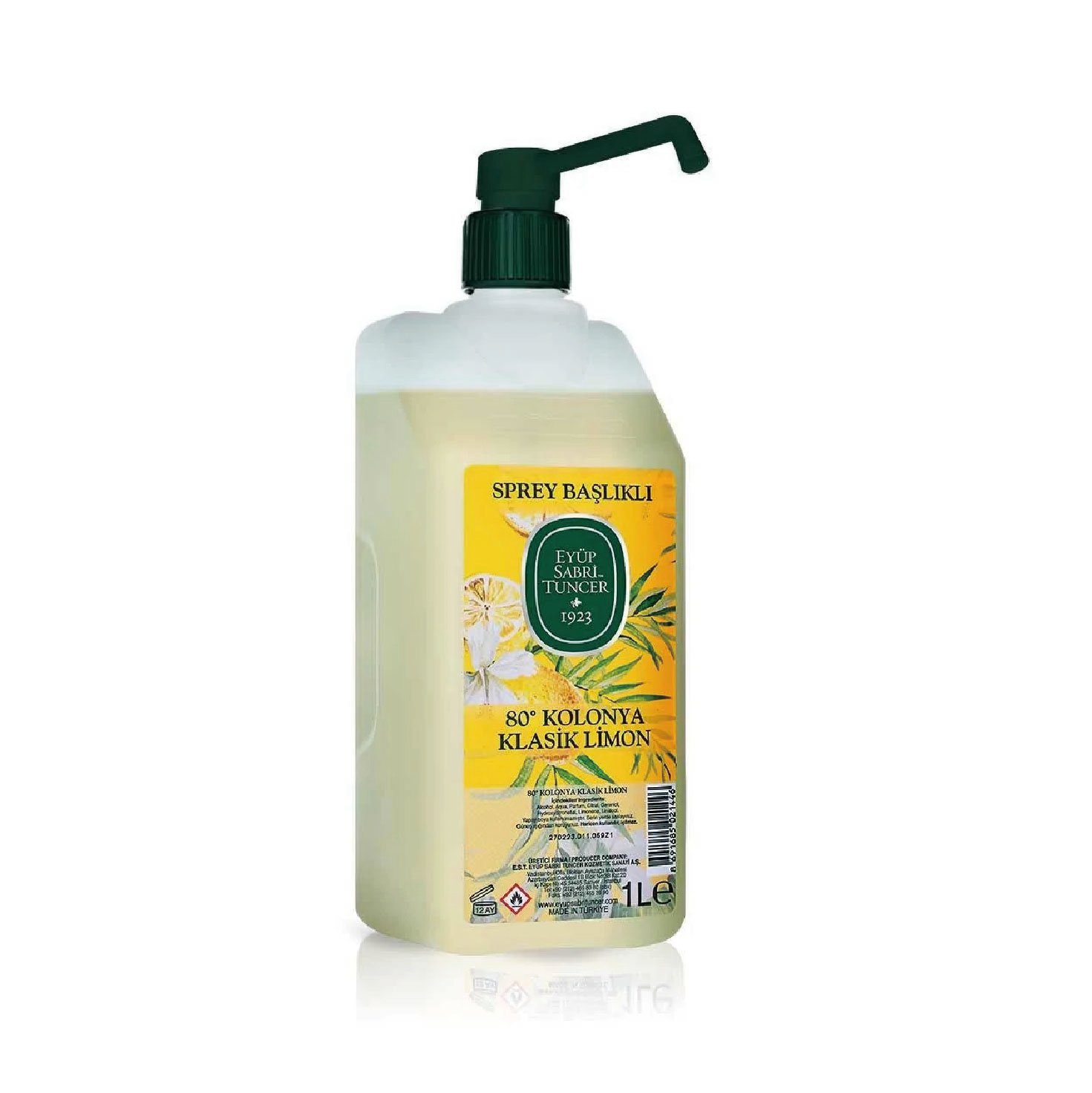 80度酒精噴霧 1L 百年經典檸檬香精油