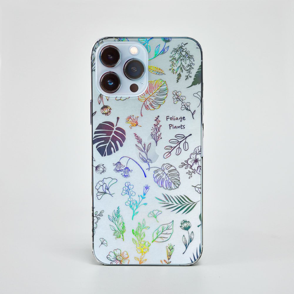 3D鈦晶雕流光膜-花草