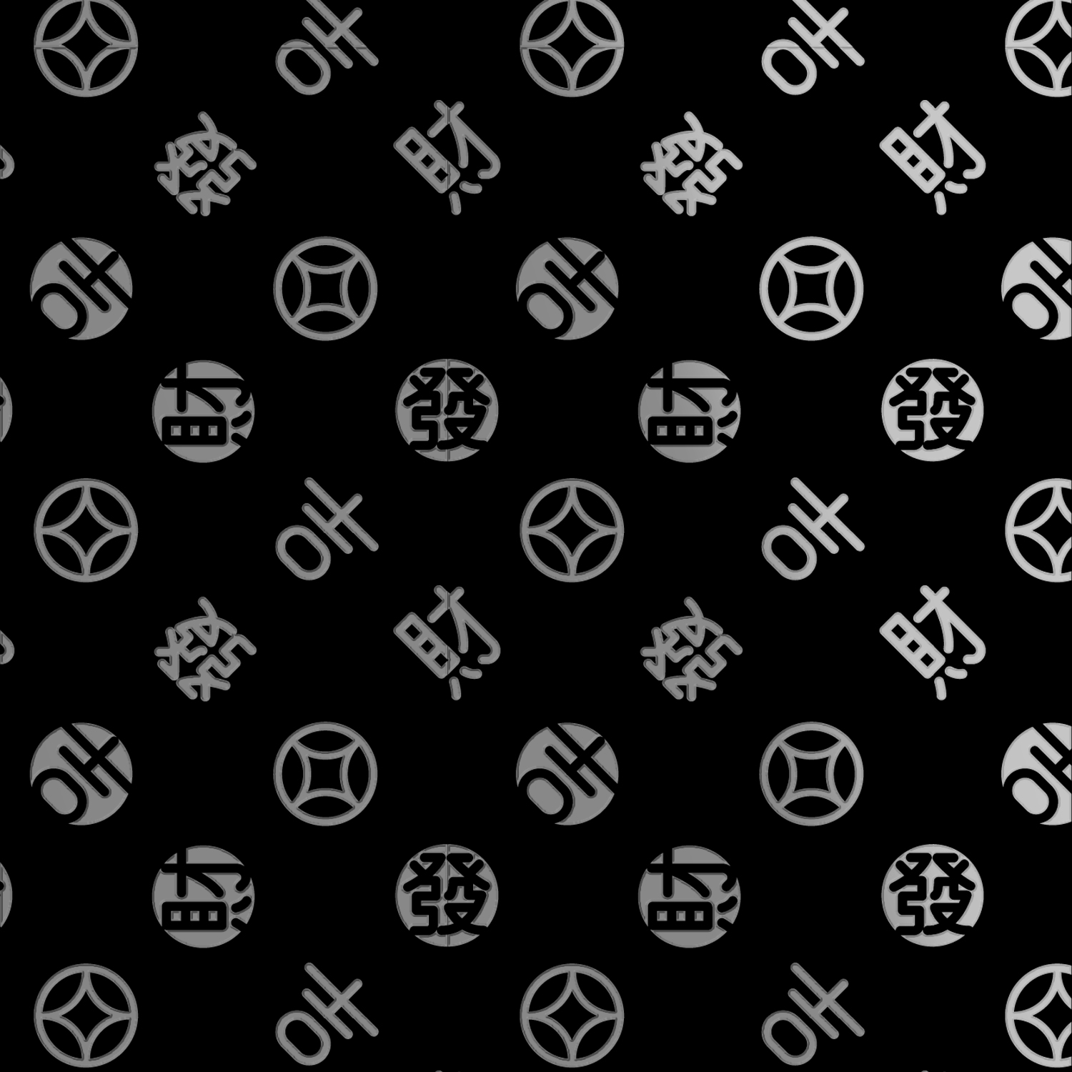 黑占-A3晶雕膜-富貴