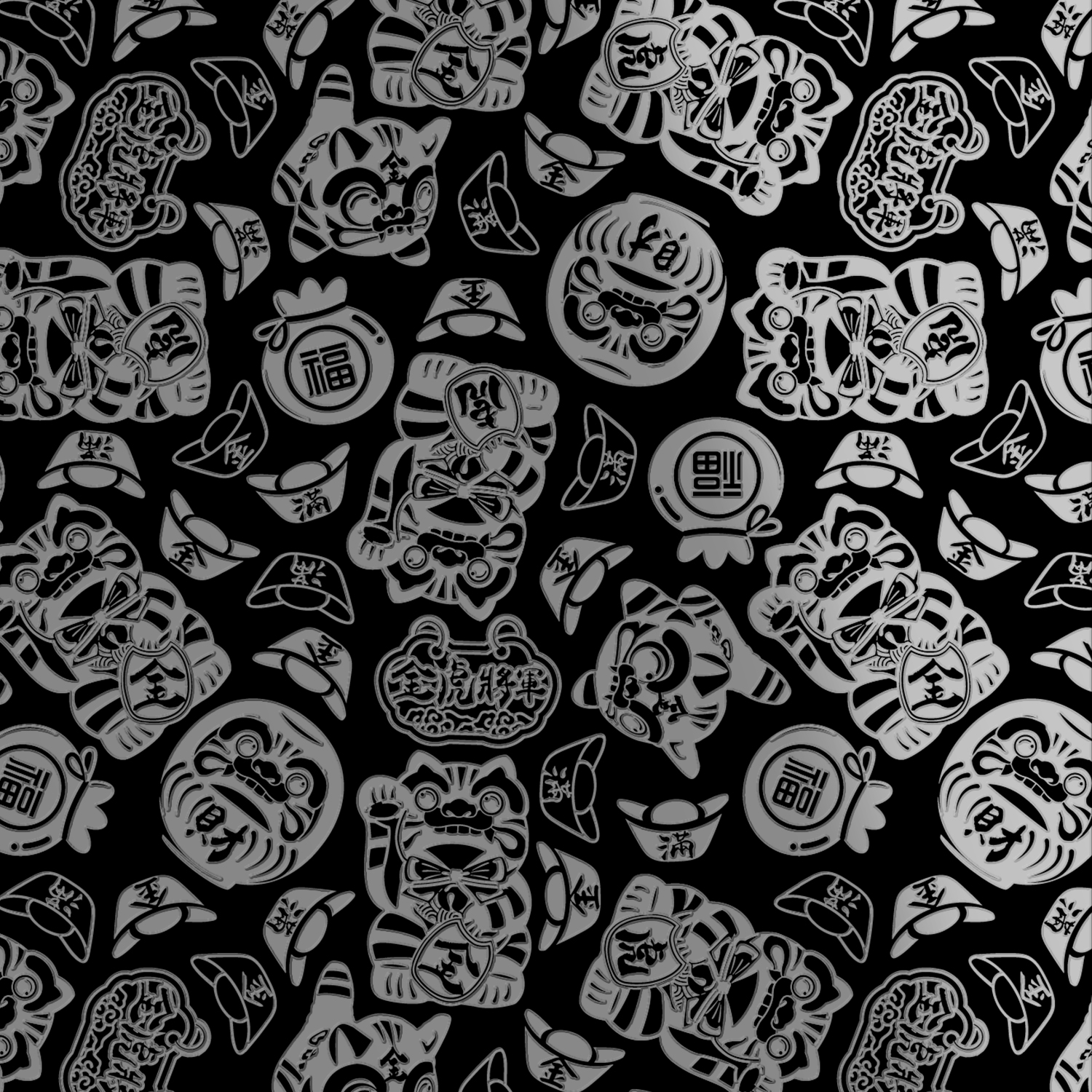 黑占-A3晶雕膜-金虎爺