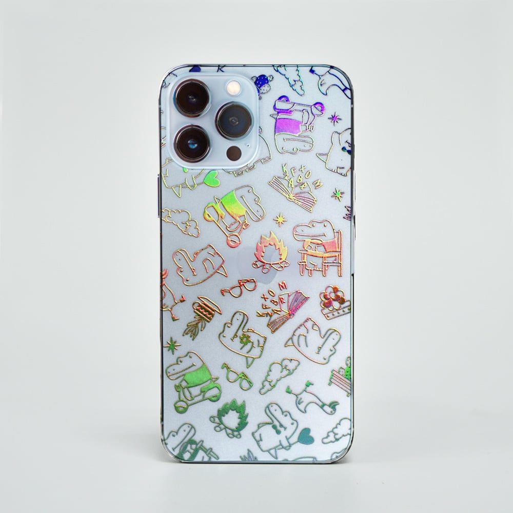 3D鈦晶雕流光膜-鱷魚好朋友