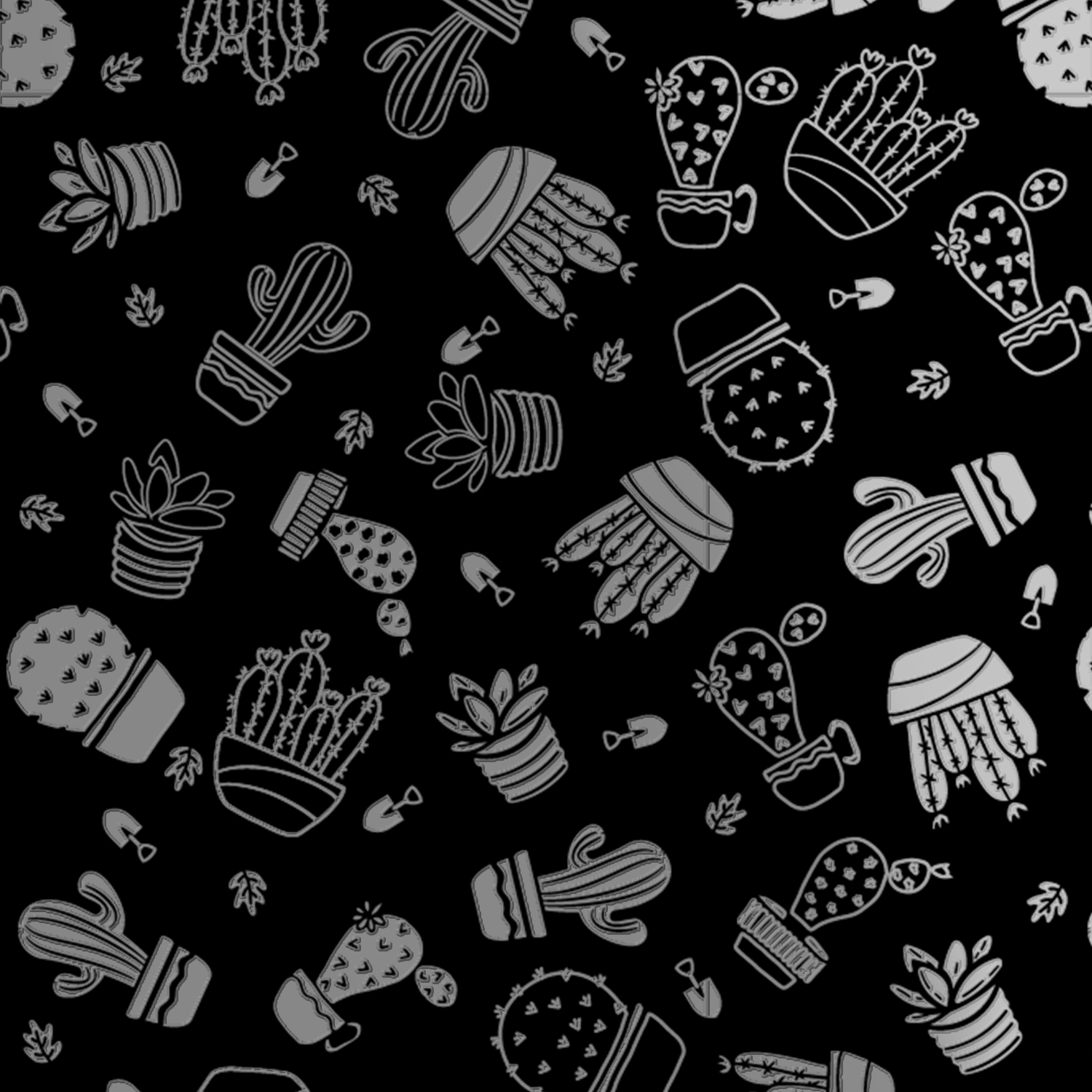 黑占-A3晶雕膜-多肉植物