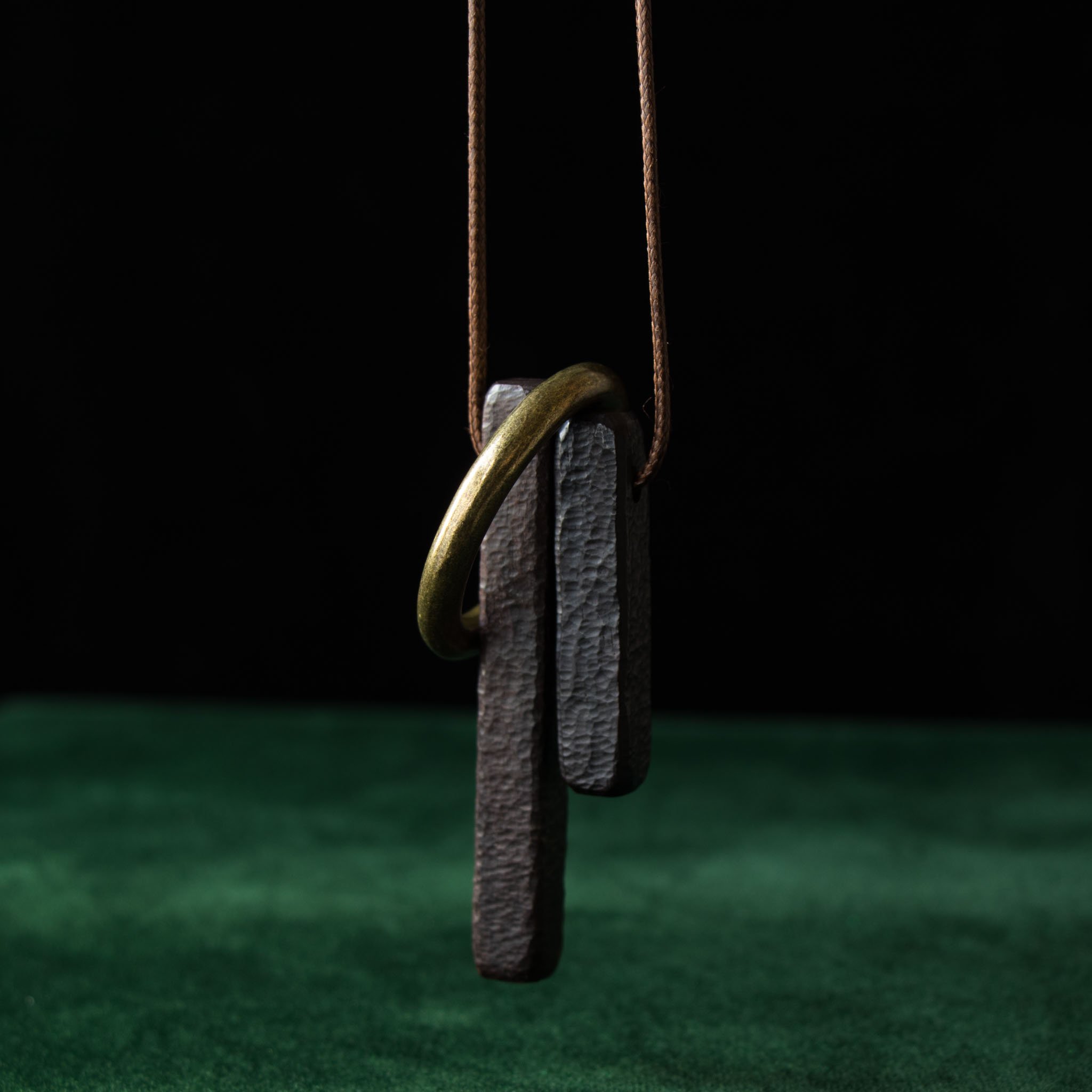 黑檀木 雙木一環項鍊