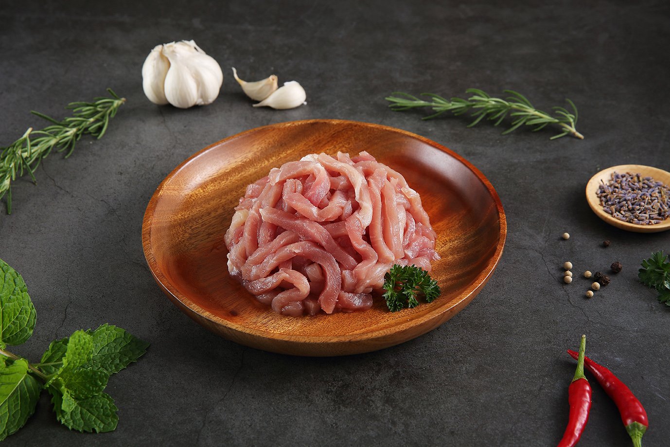 【香草豬】低脂肉絲 200g