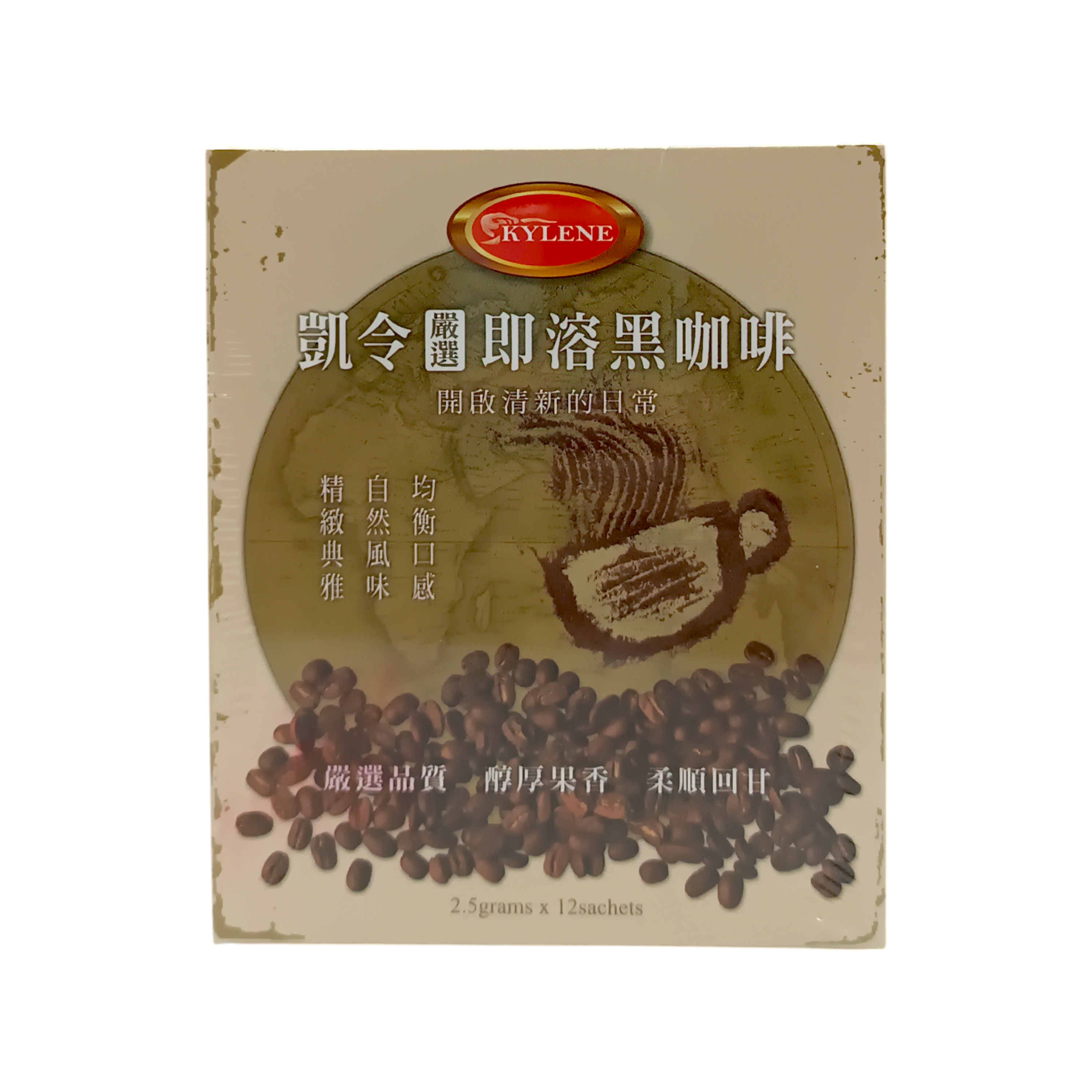 【凱令】即溶黑咖啡(12包/盒)