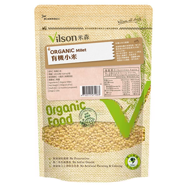 【米森】有機小米(450g/包)