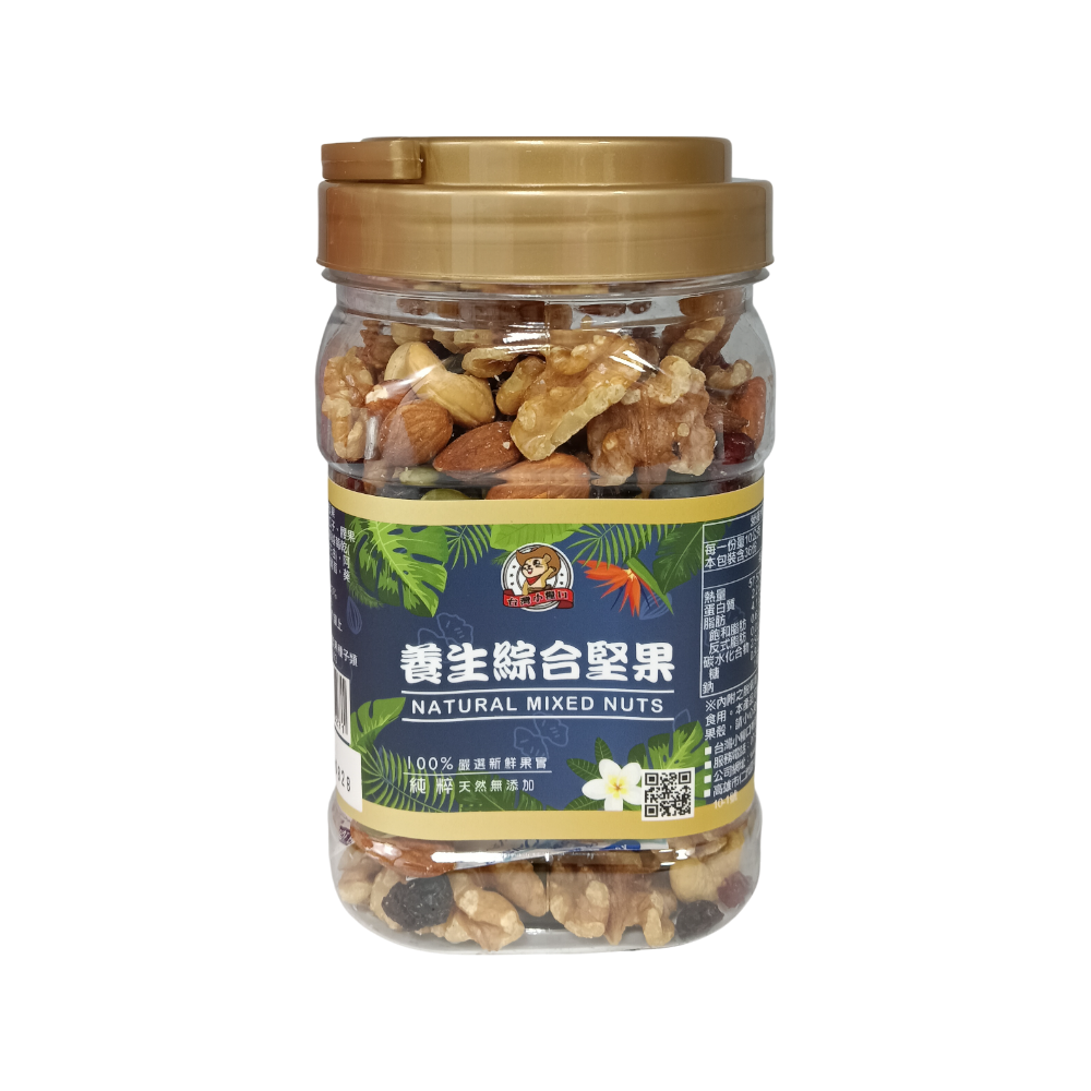 【台灣小糧口】養生綜合堅果(6種果乾＋堅果)360g