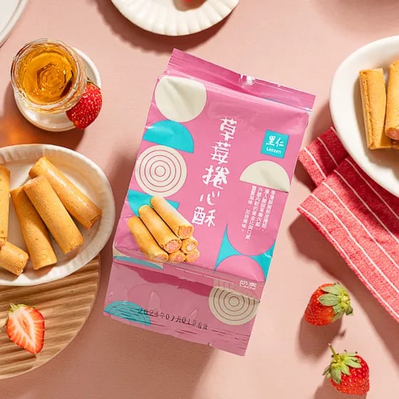 【里仁】草莓捲心酥  169g