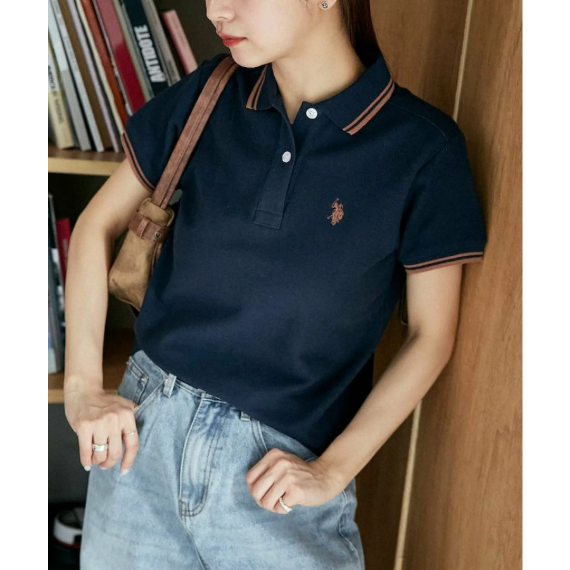 【 U.S. POLO ASSN. 】日本別注款 ✨ 復古條紋小 Logo 刺繡 POLO 衫