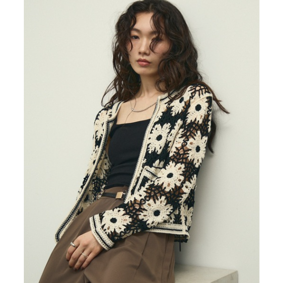 【 Lutim by u 】手工感勾編針織小外套