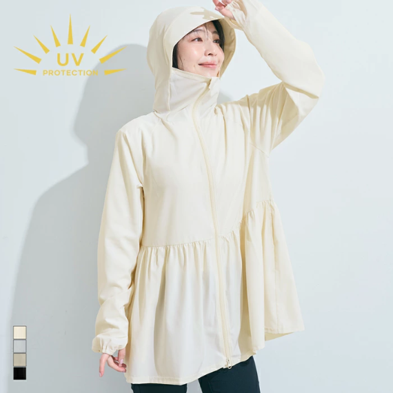 【 日本 coca 】抗 UV 蛋糕裙擺連帽外套