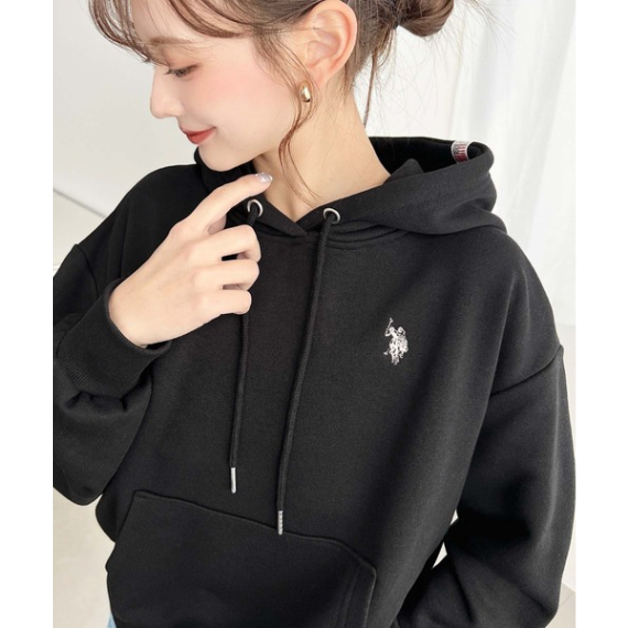 【 U.S. POLO ASSN 】經典刺繡短版連帽外套