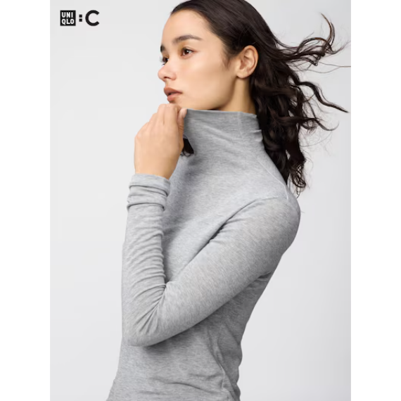 【日本UNIQLO感謝祭】極暖發熱衣喀什米爾混紡高領 T恤