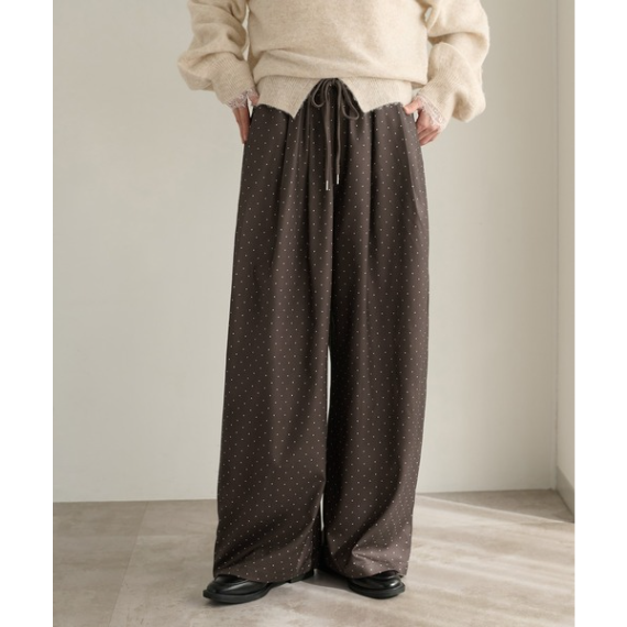 【apres jour clair】繭型抽繩休閒褲