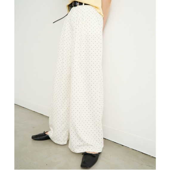 【 Lutim by u 】點點雙褶寬褲