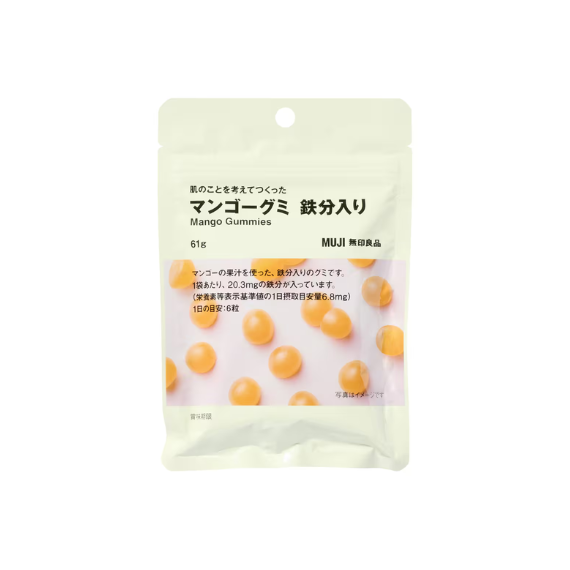 【日本MUJI】芒果口味 鐵質機能型軟糖