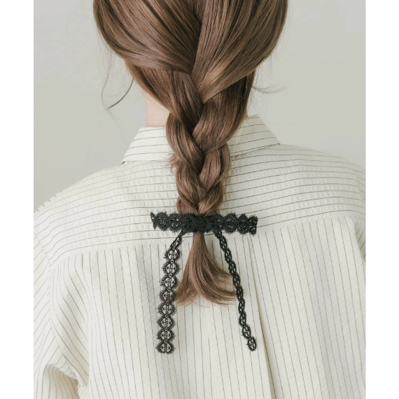 【日本DISCOAT】蕾絲緞帶髮夾