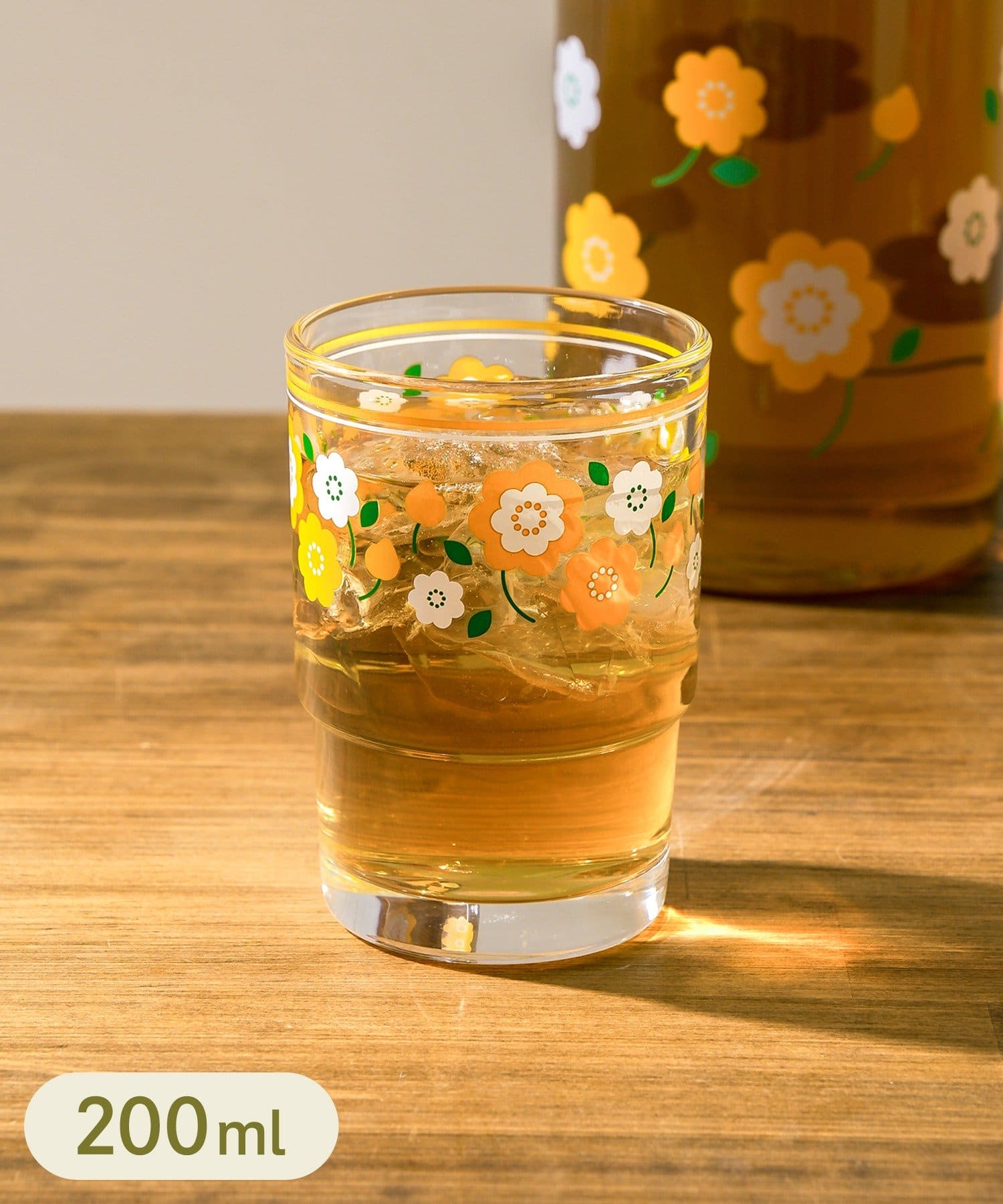 【 3COINS 】昭和レトロ調 可疊放直筒玻璃杯 200ml