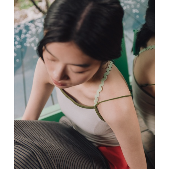 【 PAMM 】背影美學羅紋細肩帶背心