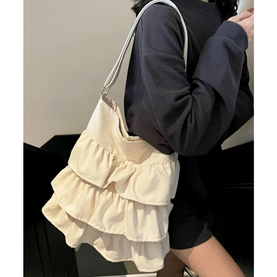 【 ninon 】層次感荷葉邊手提包