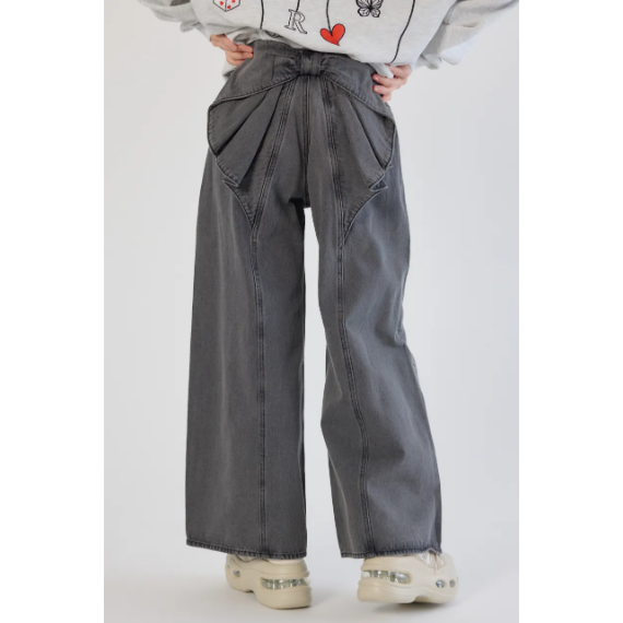 【 RODEO CROWNS WIDE BOWL】大蝴蝶結丹寧褲 再入荷