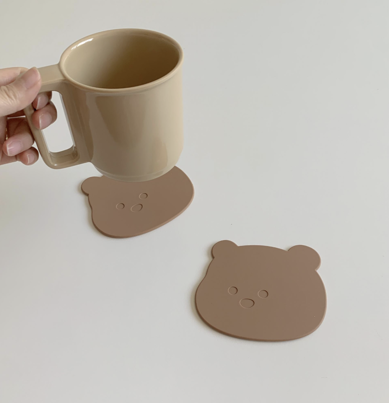 （現貨）韓國小熊矽膠杯墊