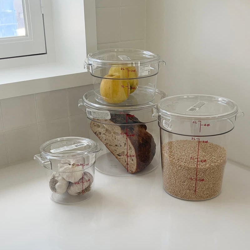 (預購)韓國 amytable 選物店|圓形透明附蓋收納罐 (預購)韓國 amytable 選物店|圓形透明附蓋收納罐