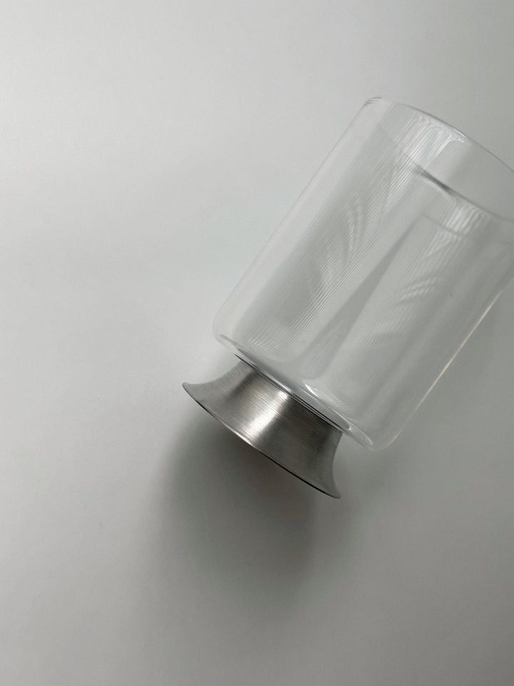 （預購）silver salt 不鏽鋼底座玻璃杯 350ml （客訂）