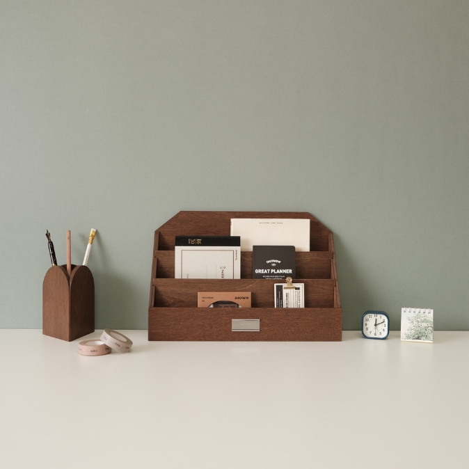 （預購）韓國選物｜木製桌面收納盒