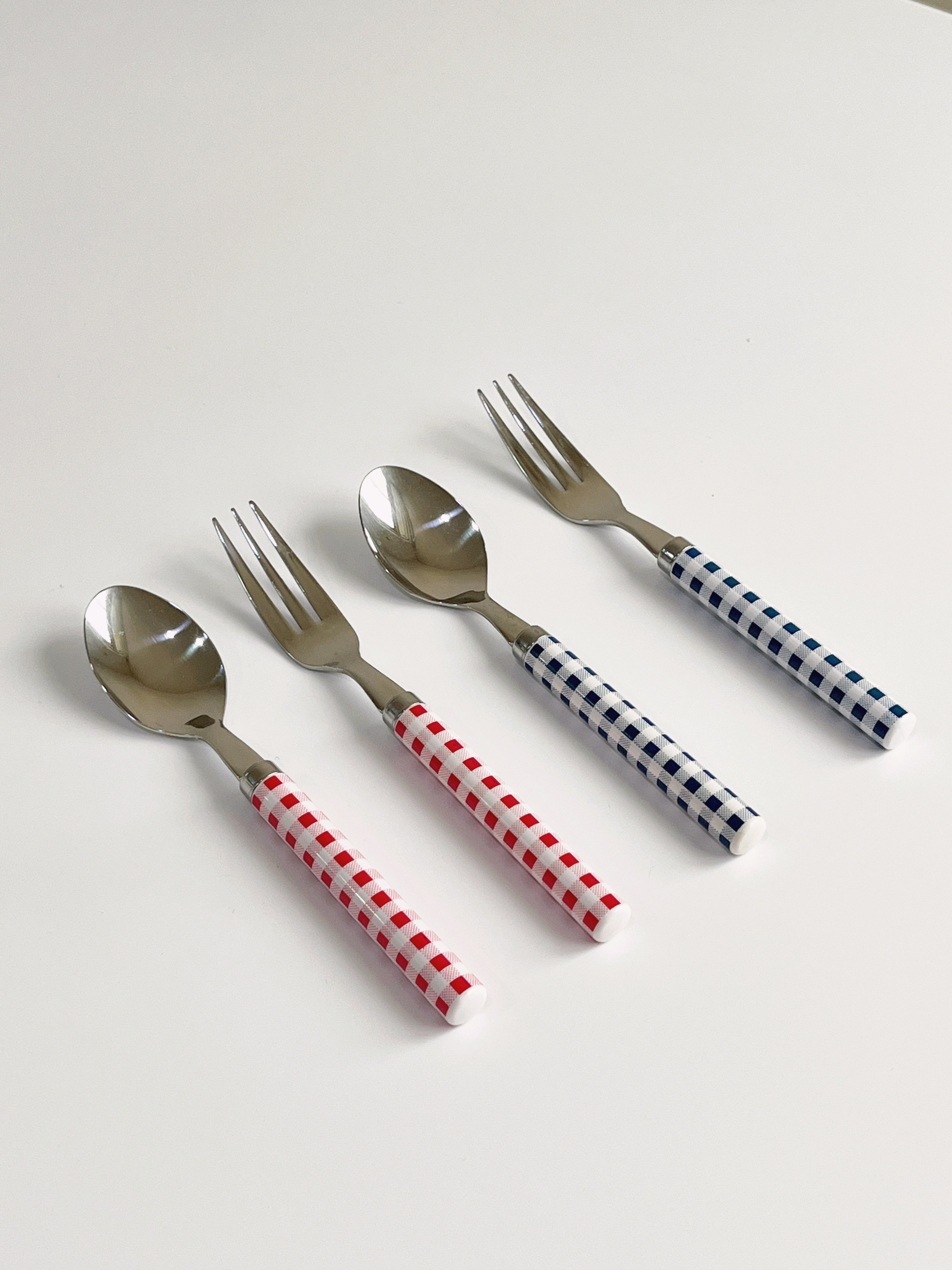 （現貨）復古格紋餐具