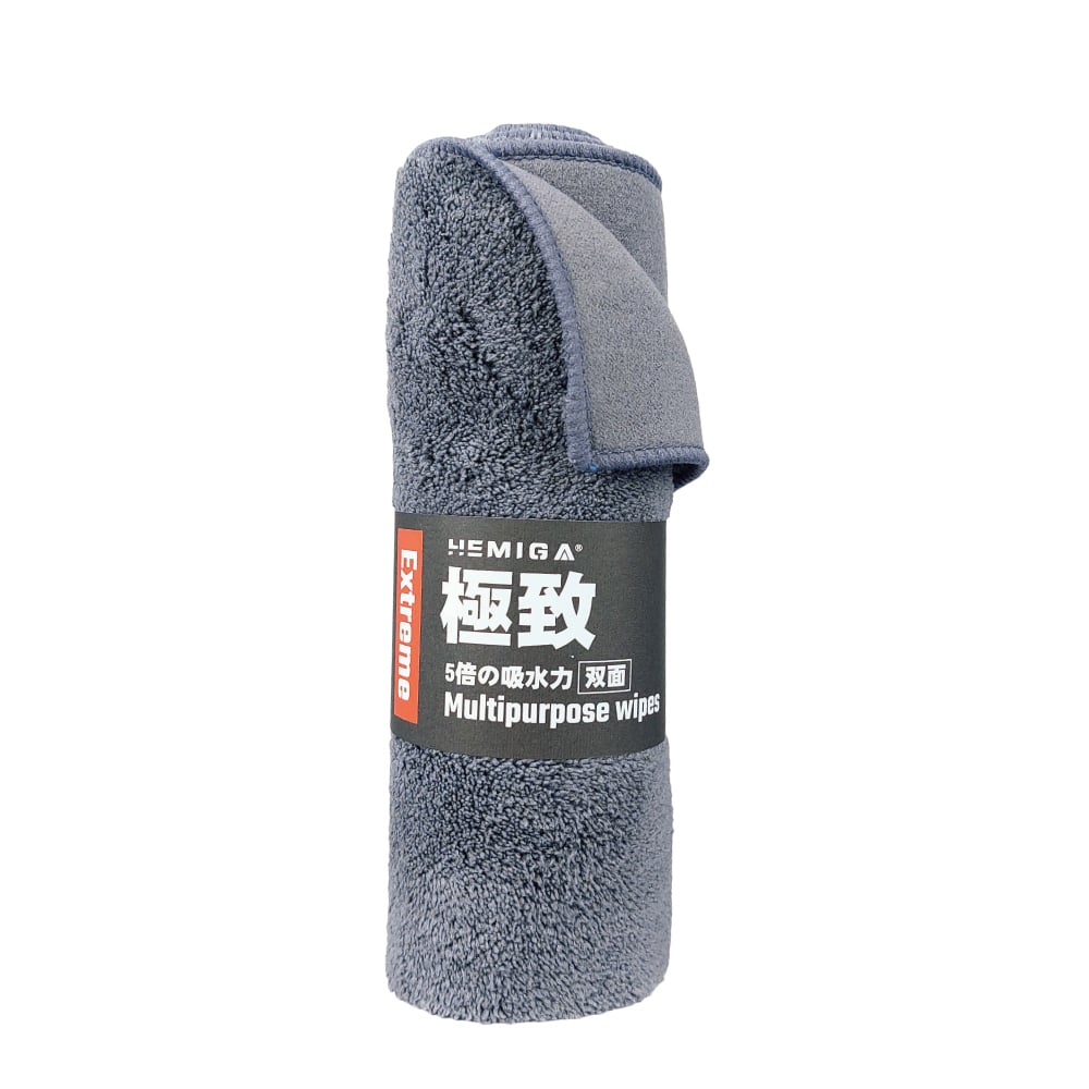 【HEMIGA】麂皮珊瑚绒雙面巾 超細纖維布 洗車布 擦車布 下蠟布 抹布 打蠟布 洗車毛巾