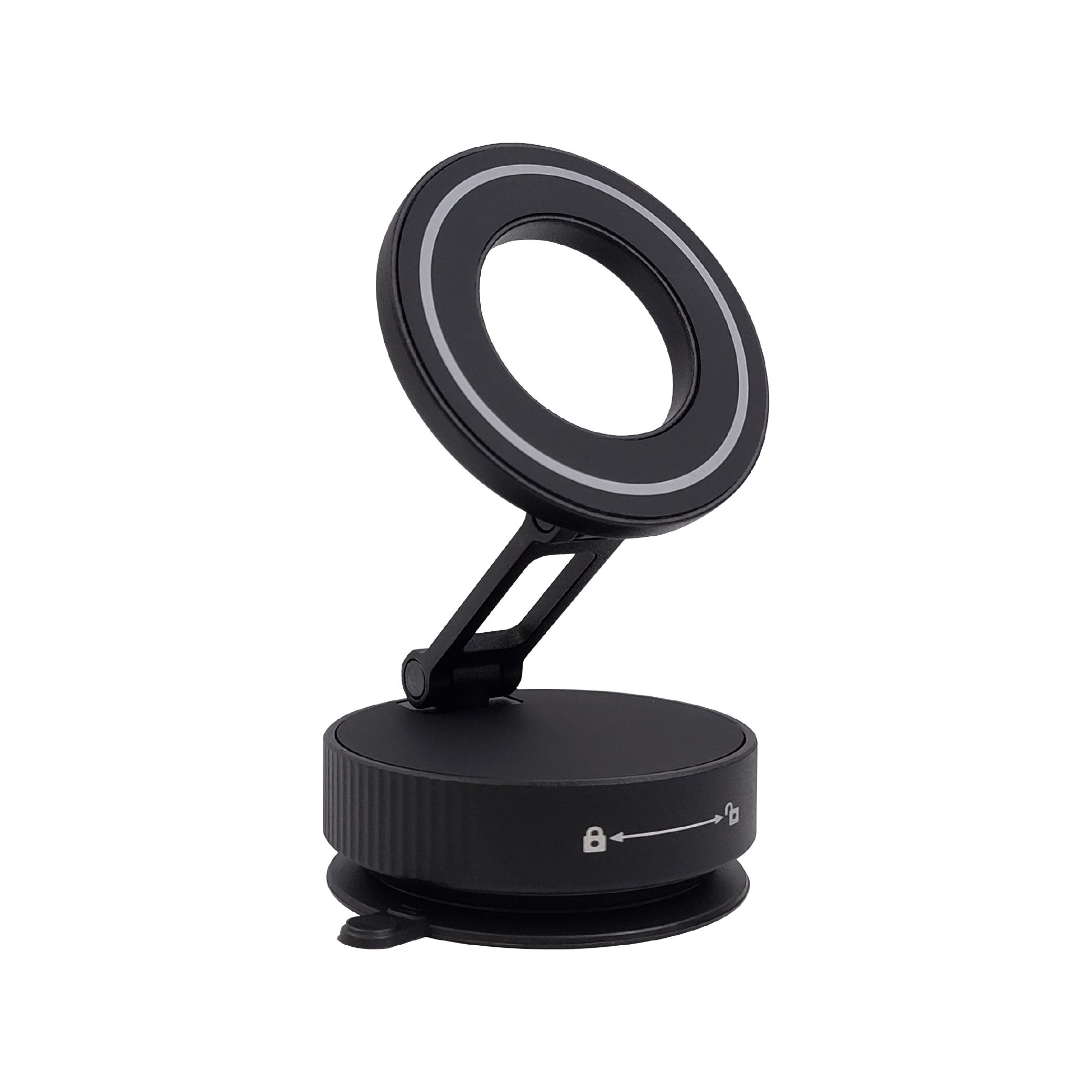 磁吸手機架 真空機械磁吸架 2025新款 全合金 手動免充電 真空吸盤 H710BK