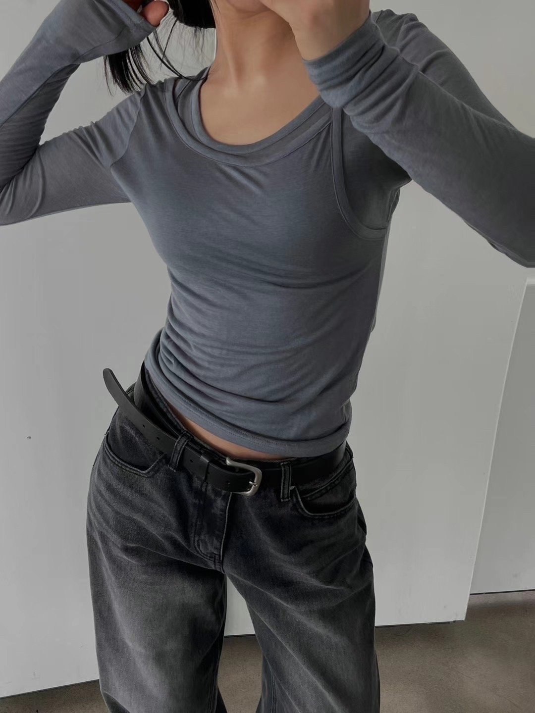 Aug14 兩件式設計薄長袖