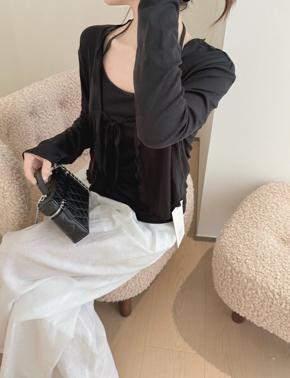 Gz70 天絲木耳邊背心套裝（2colors）