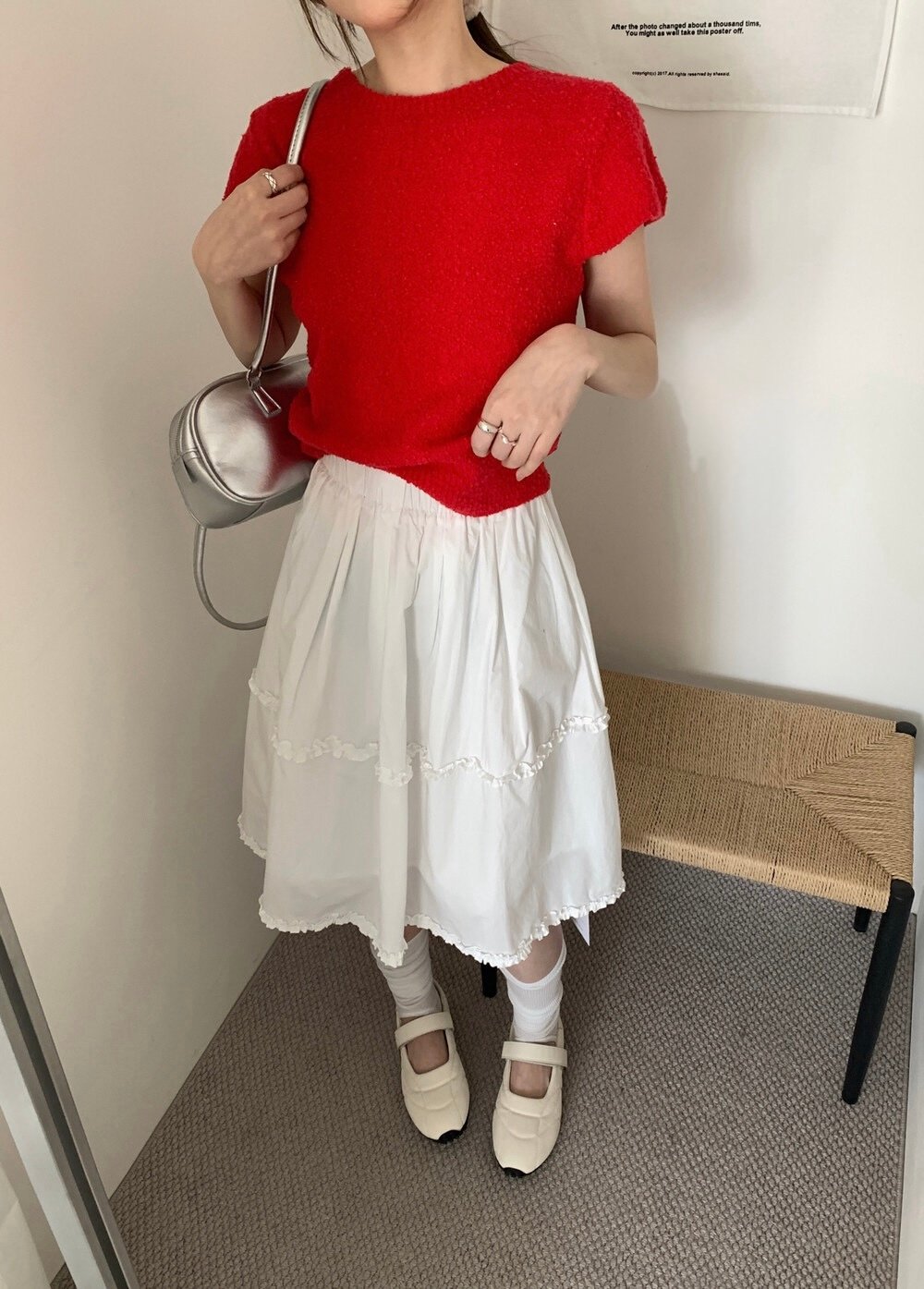 Gz85 木耳邊氣質半裙（2colors）