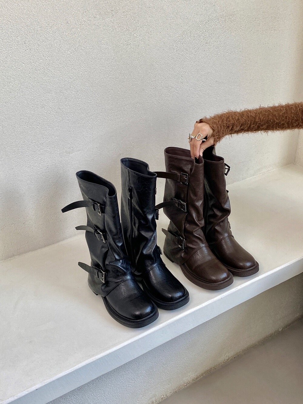 Gz74 高級顯瘦直筒靴（2colors）