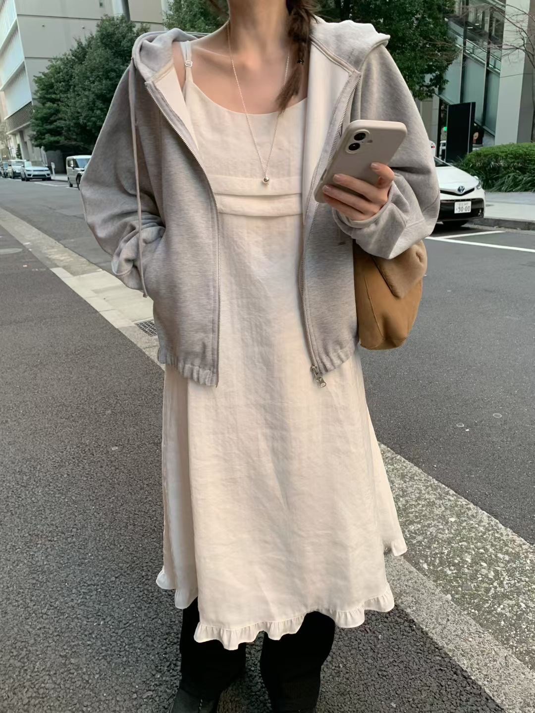 m04 兩面穿法式綁帶ops（2colors）