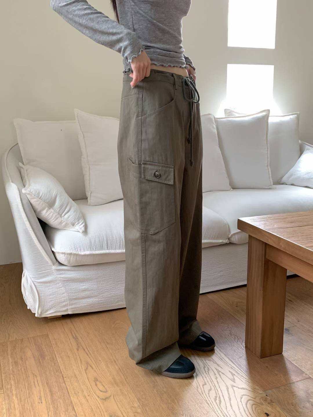 Oct16 大口袋設計簡約工裝褲（2colors）