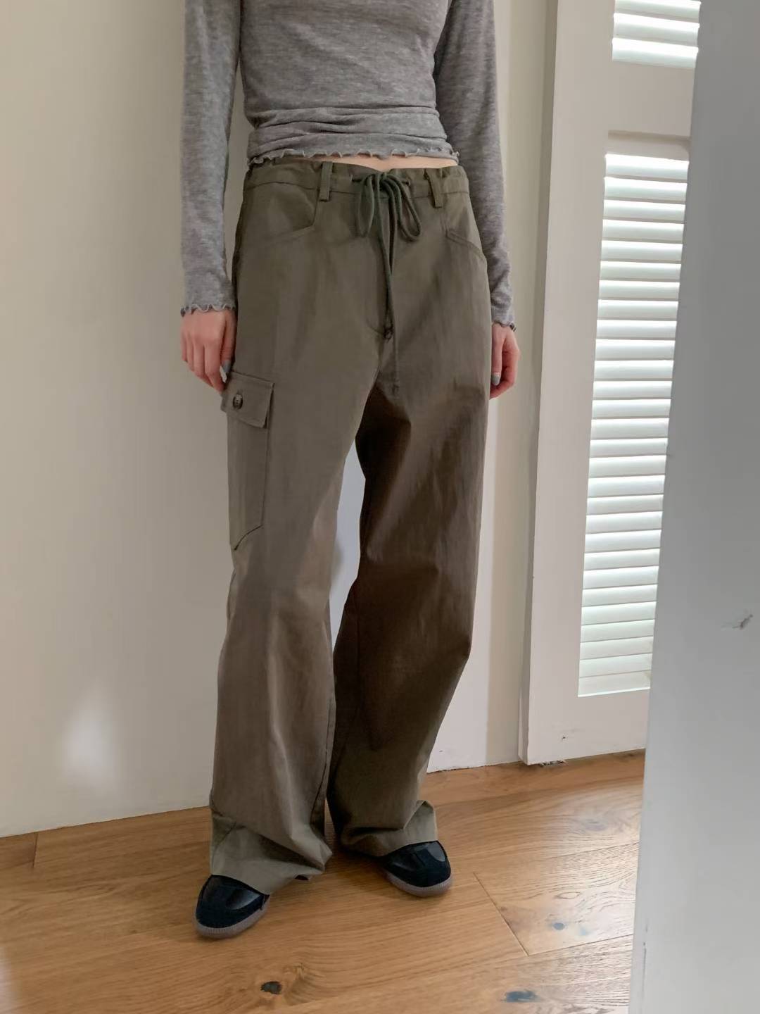 Oct16 大口袋設計簡約工裝褲（2colors）