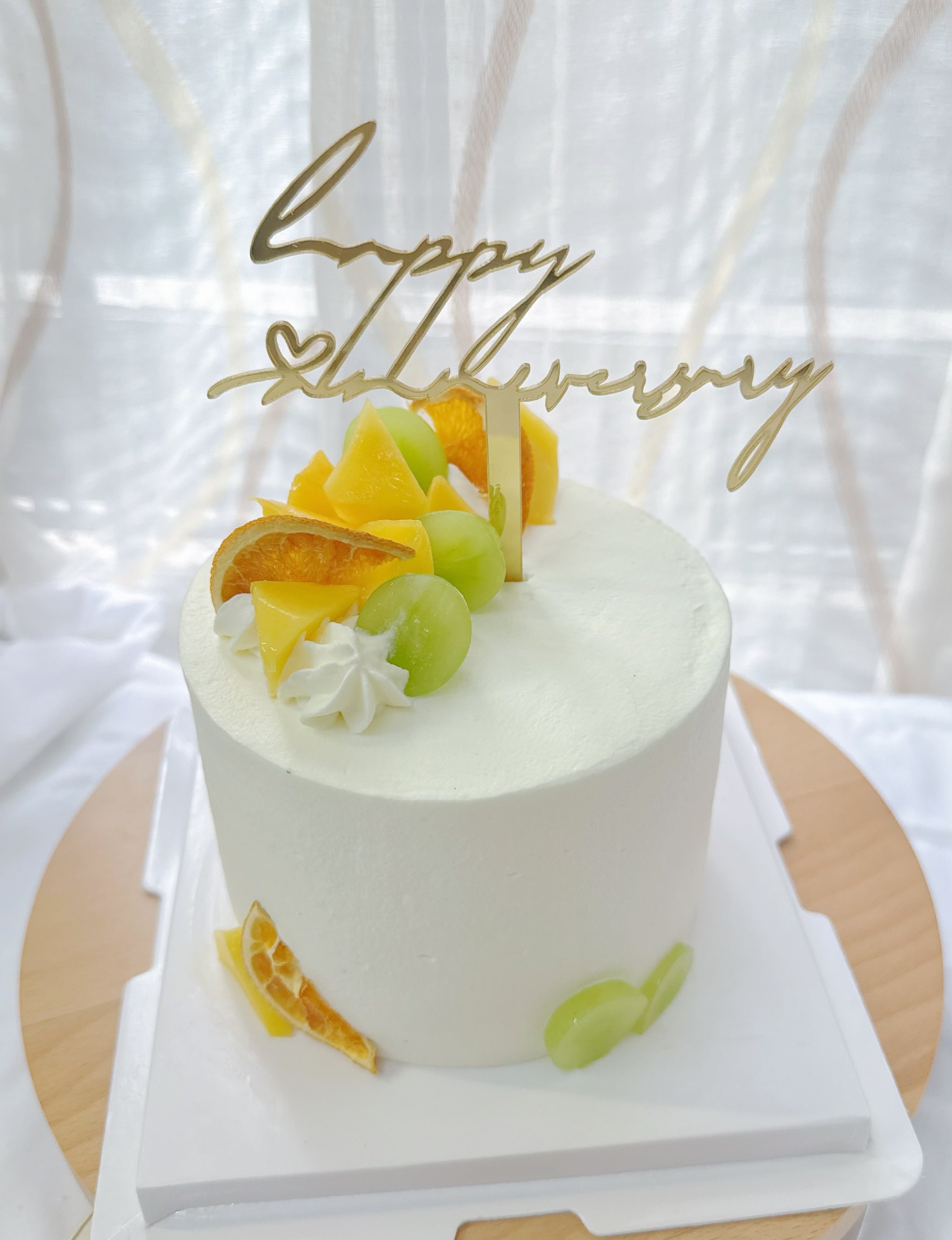 Hb 夏日橙芒 鮮奶油生日蛋糕 4村