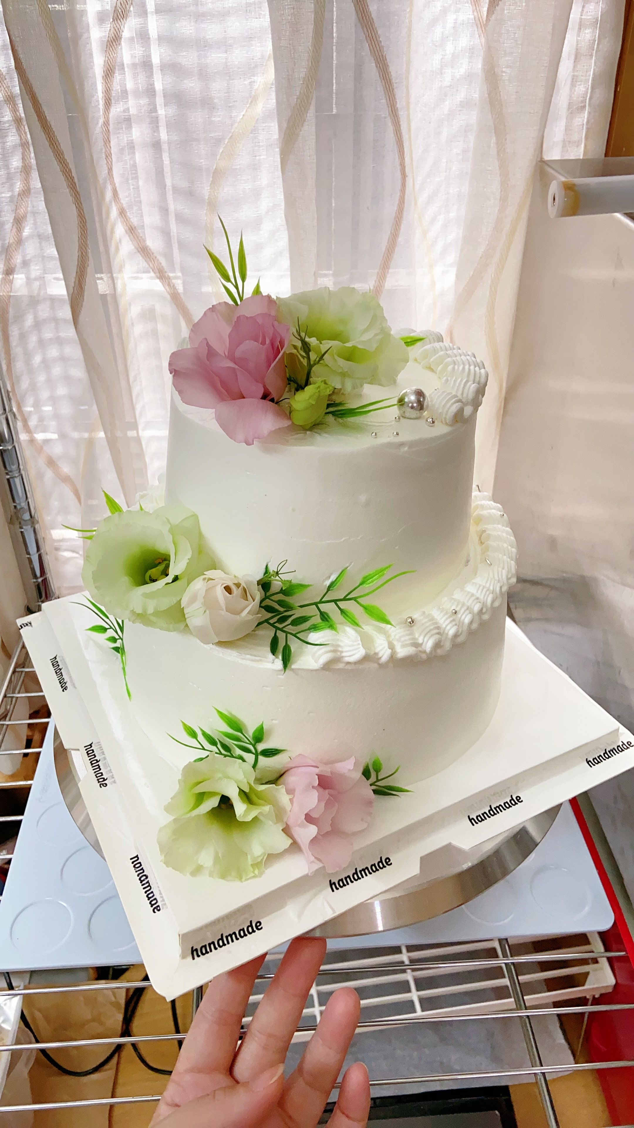 鮮花雙層蛋糕6+8吋 生日蛋糕