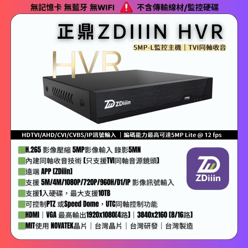 TVI收音主機｜台灣ZDIIIN同軸