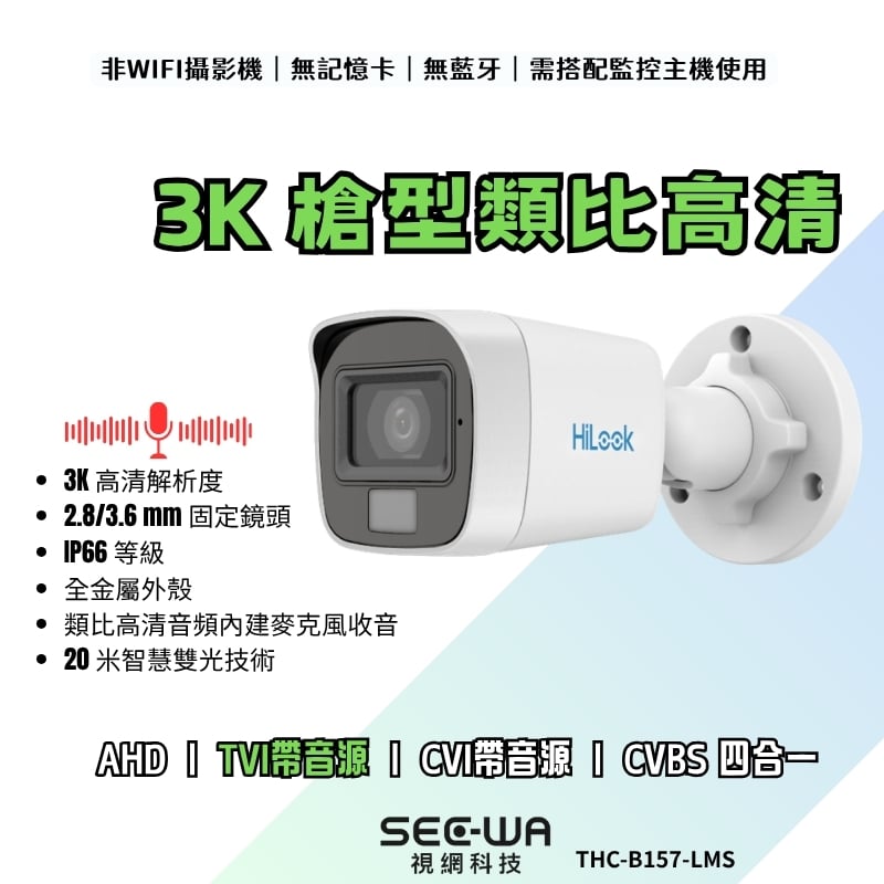 TVI同軸收音｜3K 雙光