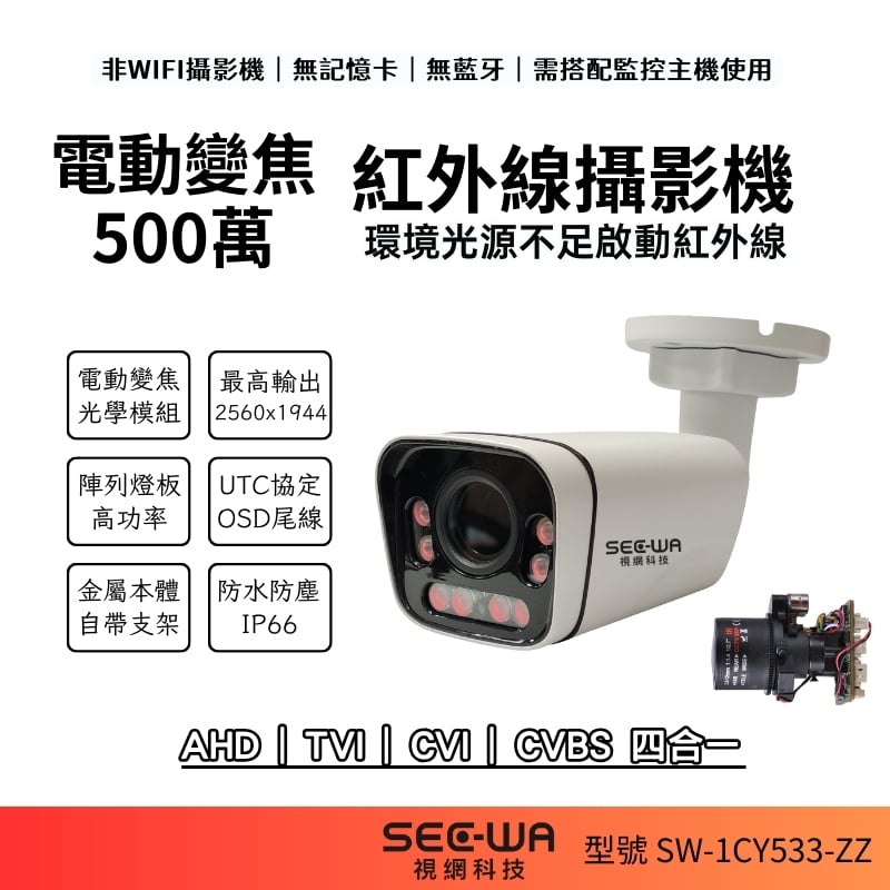 500萬｜紅外同軸｜中型一體變焦