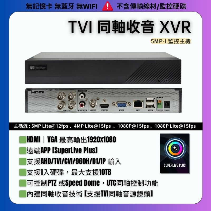XVR同軸主機｜TVI收音