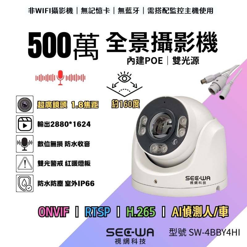 5MP POE｜半球全景