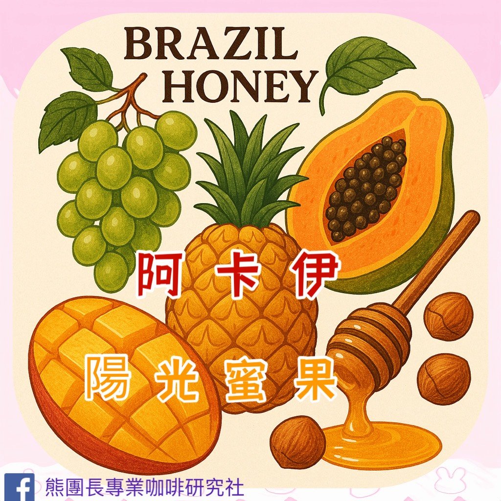 《老巴傳奇咖啡：巴西 米納斯吉拉斯州 好望角莊園 Acaia 阿卡依 珍稀品種 蜜處理咖啡：🌞陽光蜜果🍬》