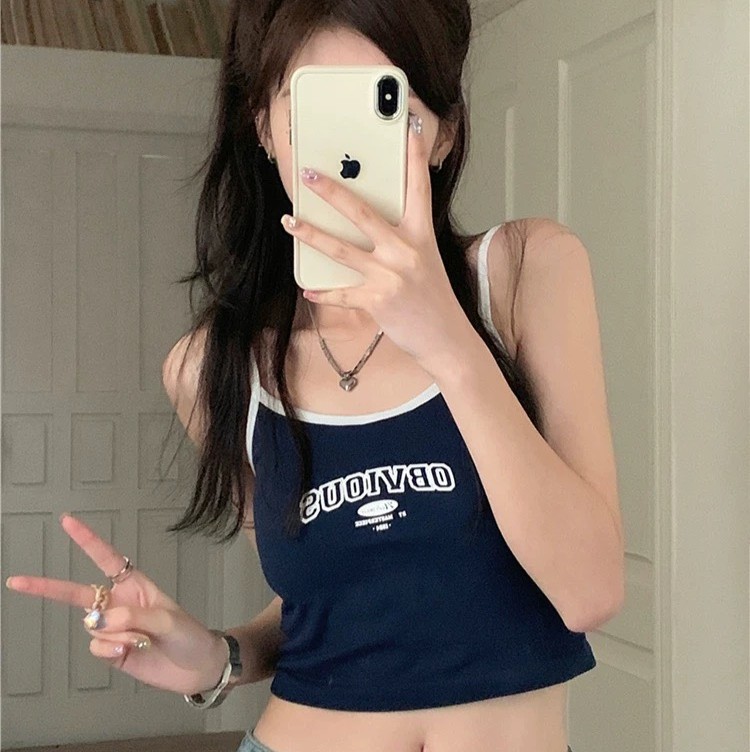 美式復古背心(帶罩杯)